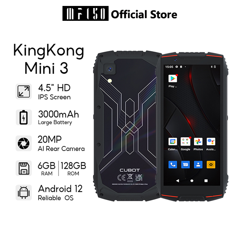 Cubot KingKong Mini 3 MINI Cellphones 4.5 Octa-Core 20MP Camera 6GB+128GB  Dual SIM NFC Rugged Phone 3000mAh Battery Smartphone