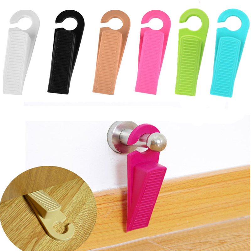 Trapezoid Rubber Door Stop Stoppers Children AntiFolder Hand Door