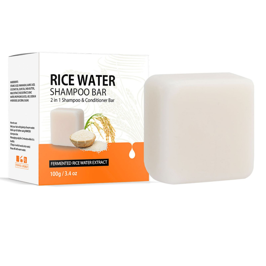 Rice Water Shampoo Soap Hair Growth Antidandruff Nourishing Moisturizing Repair Dry Damaged