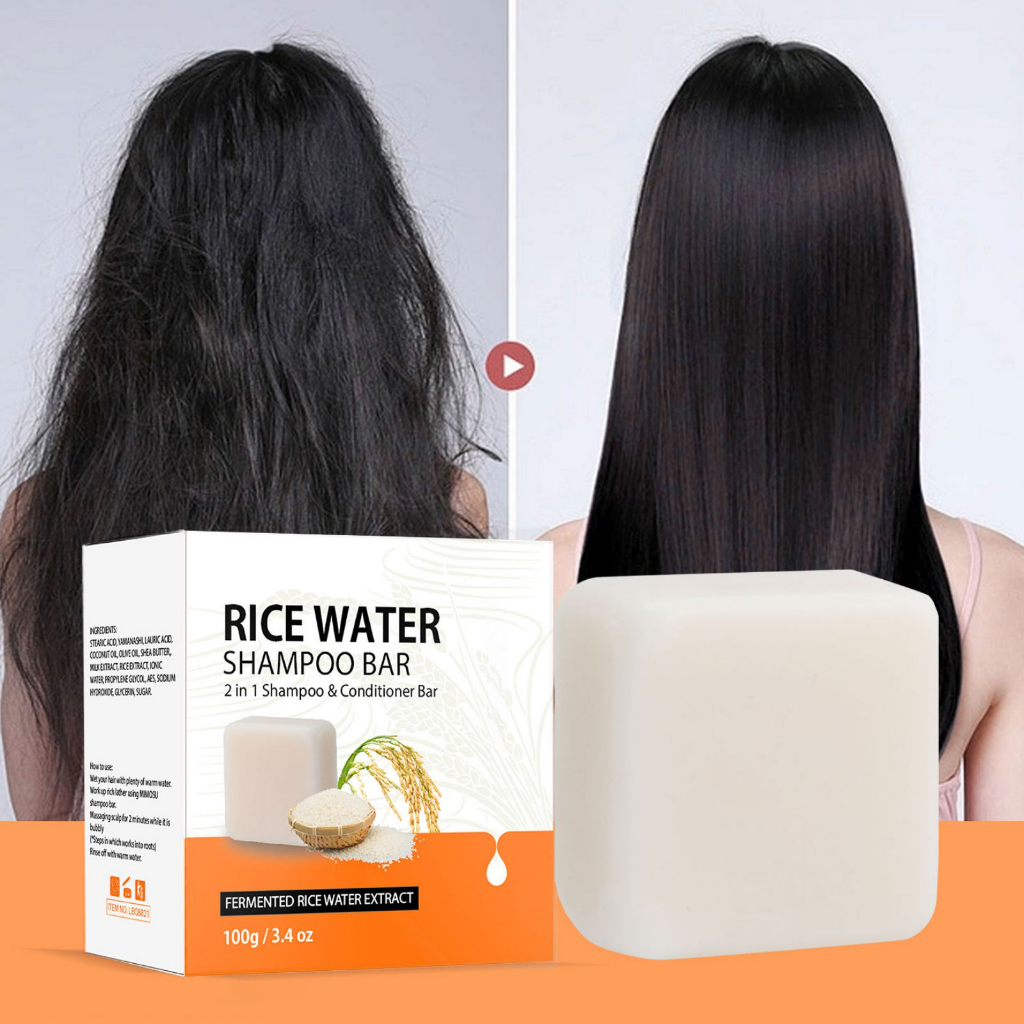 Rice Water Shampoo Soap Anti-dandruff Nourishing Moisturizing Repair ...