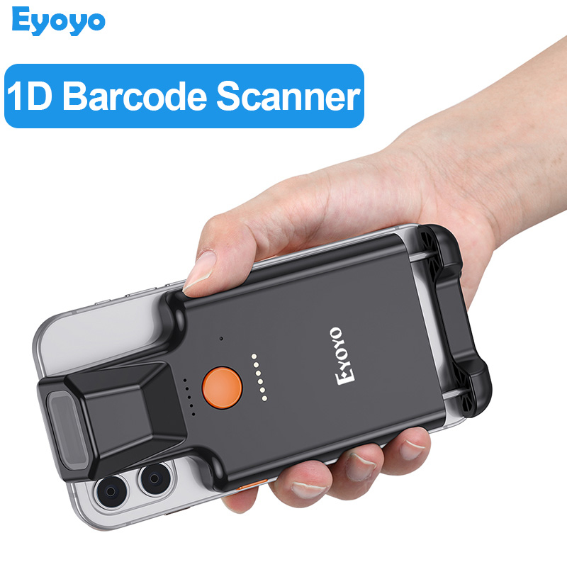 Eyoyo Via Bluetooth Back Clip Type in Phone Wireless 1D Barcode Scanner