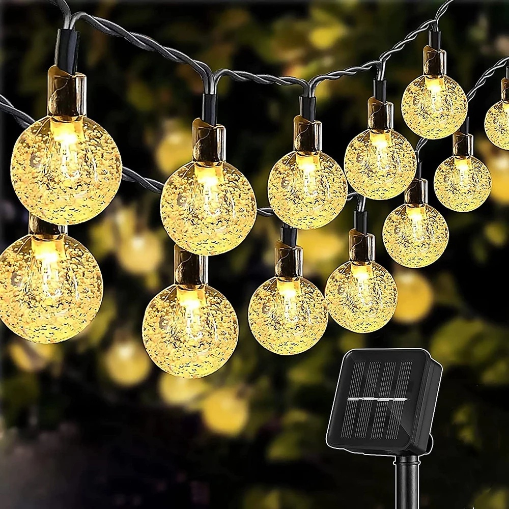 20/50/100 LED Solar Christmas Lights Outdoor Waterproof Garden LED Bulb