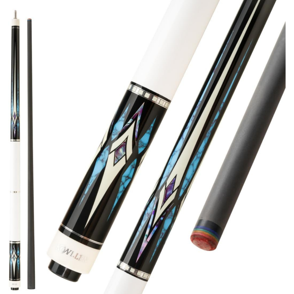 KONLLEN New Laser Series Carbon Fiber Pool Cue Stick Wrapless