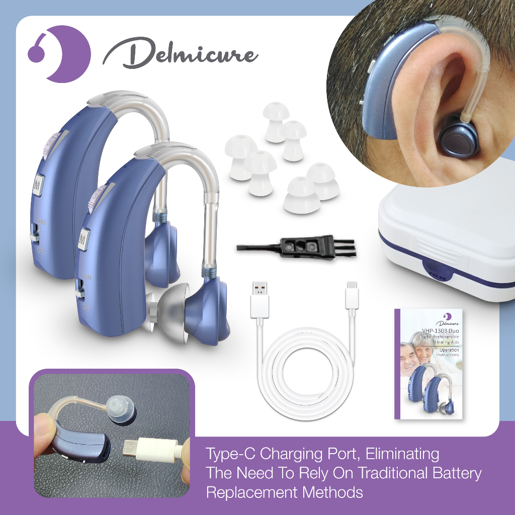 Hearing Aid Rechargeable Hearing Aids For Seniors Lightweight 2