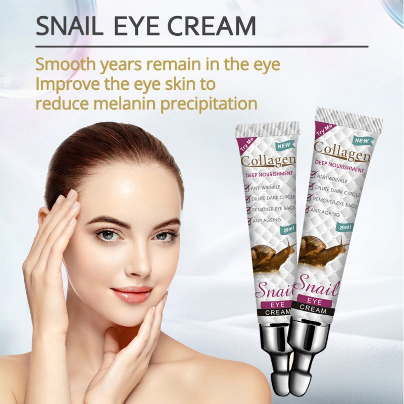 Collagen Snail Eye Cream Anti Wrinkle Remove Dark Circles Fade Fine ...