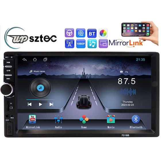 mp5 Car 7018B 7010 7"Inch Double 2 DIN Car FM Stereo Radio Bluetooth