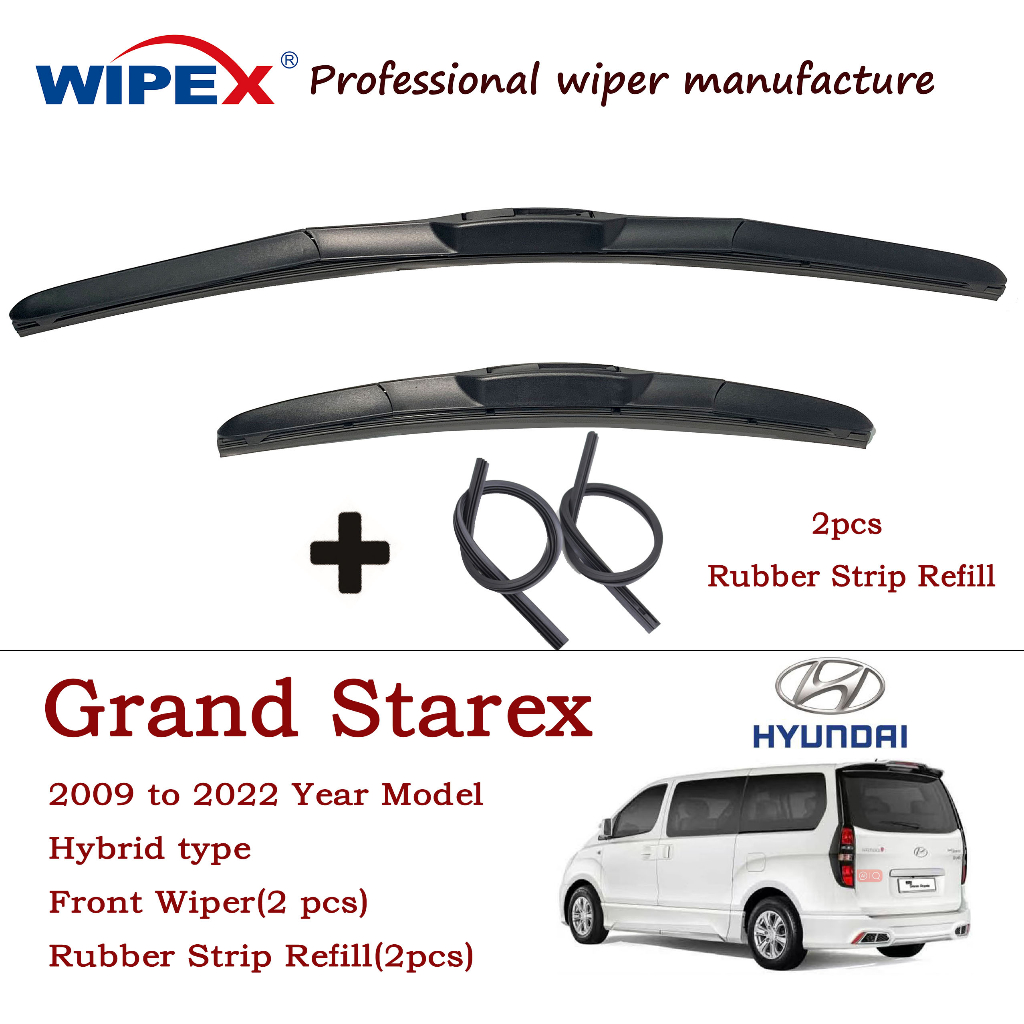 (2009 to 2022 Year) Hyundai Grand Starex (Front Wiper+Rubber Strip