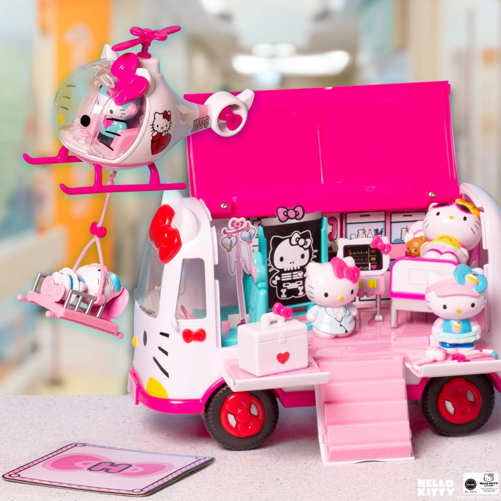 Jada Toys Hello Kitty Rescue Kit with Helicopter and Mobile Emergency Recorder Includes 6 Hello Kitty Figures More Than 15 Accessories Ambulance Set Playset Shopee Philippines