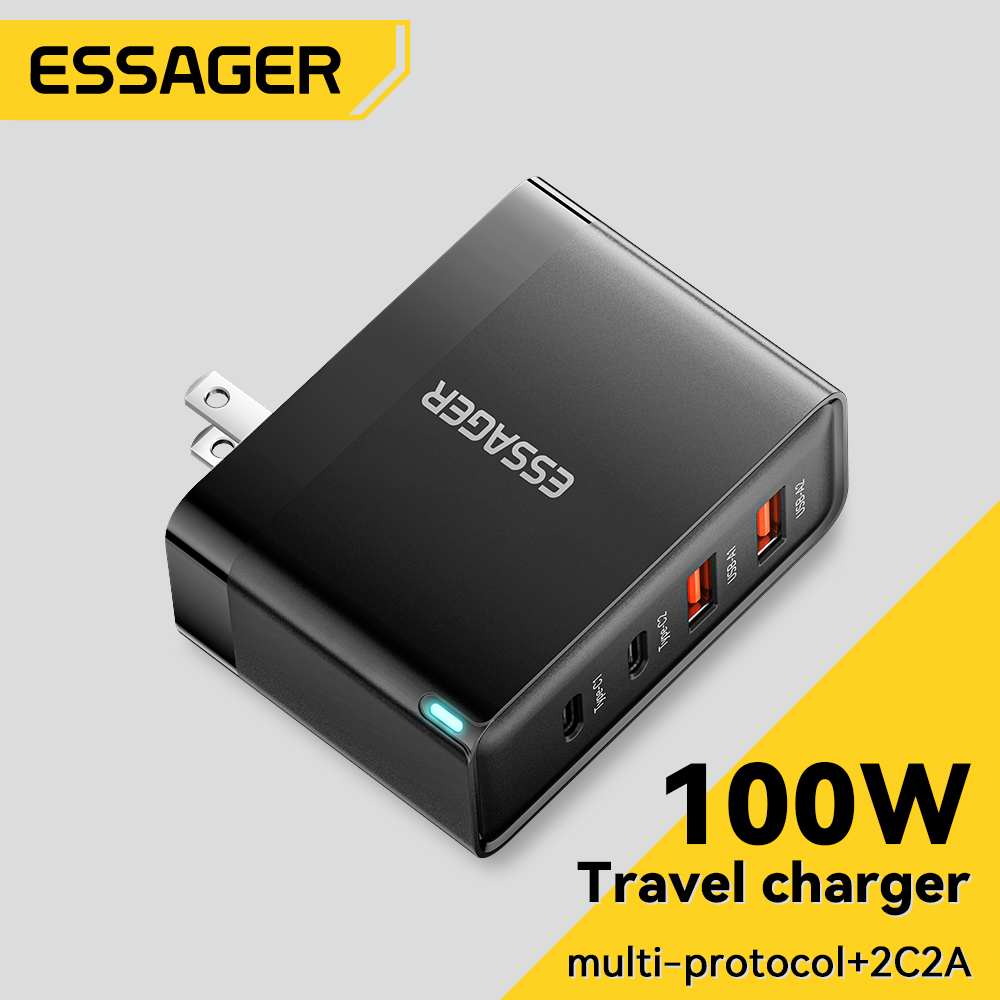 Essager Type C Gan Charger 2C2A PD 100W Fast Charging Charger For ...