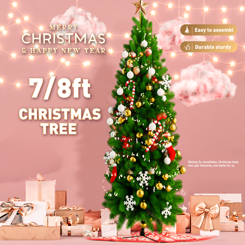 Slim Christmas Tree 7ft/8ft Decoration White Christmas Tree Slim Decor