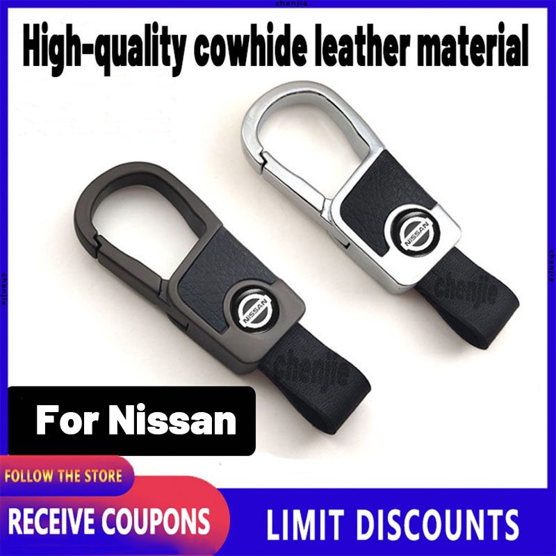 High-quality cowhide leather car keychain /Fashion Metal key holder car ...