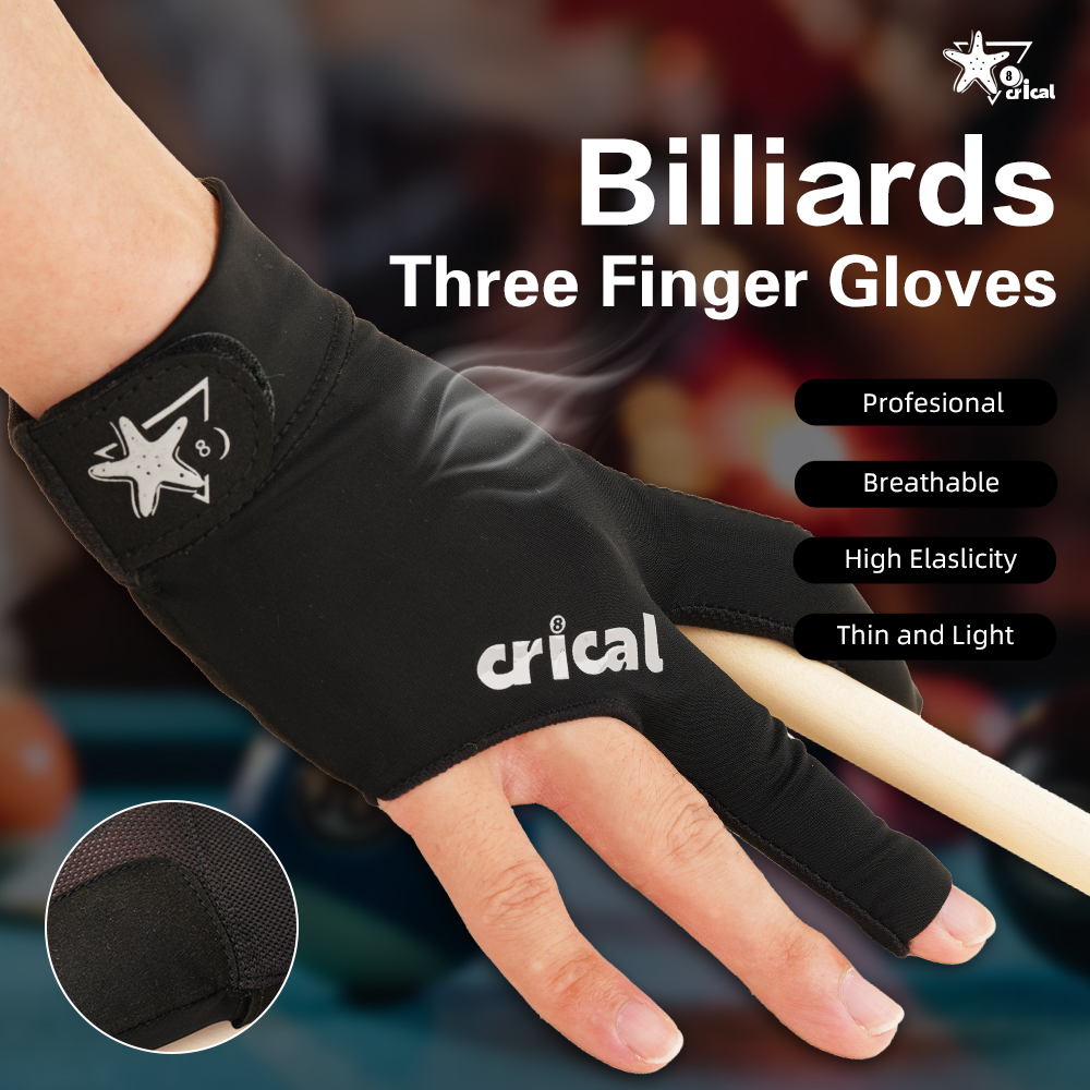 Lot De 2 Gants De Billard 3 Doigts - Main Droite - Snooker - Modèle Professionnel