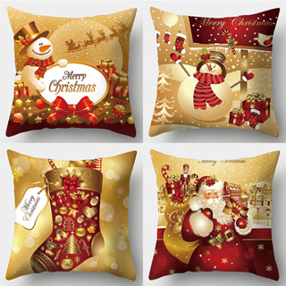 1pc Classic And Simple Christmas Snowflake Printed Velvet Pillow Cover For  Living Room Sofa Cushion, Pillow Insert Not Included