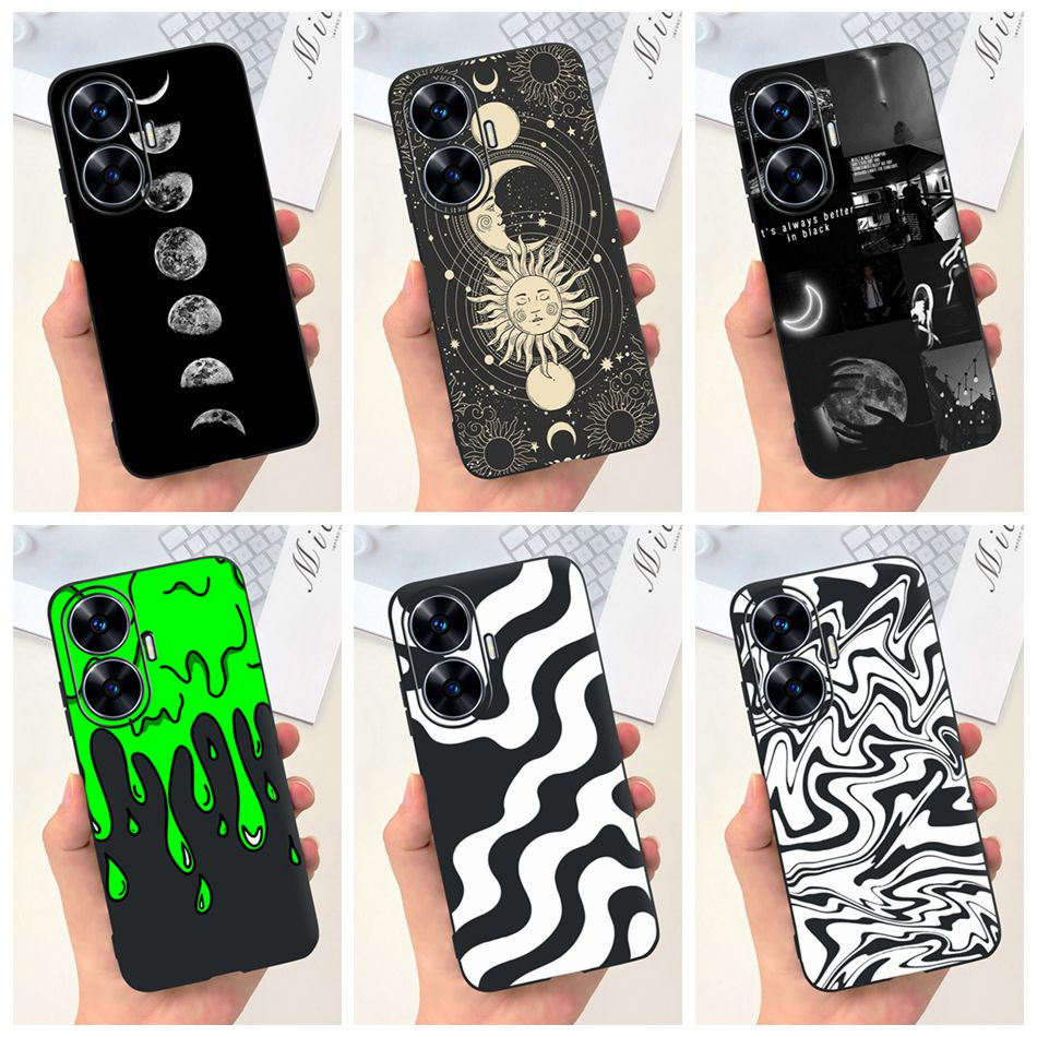For Realme C55 2023 Fashion Moon Milk Ripple Pattern Phone Casing ...