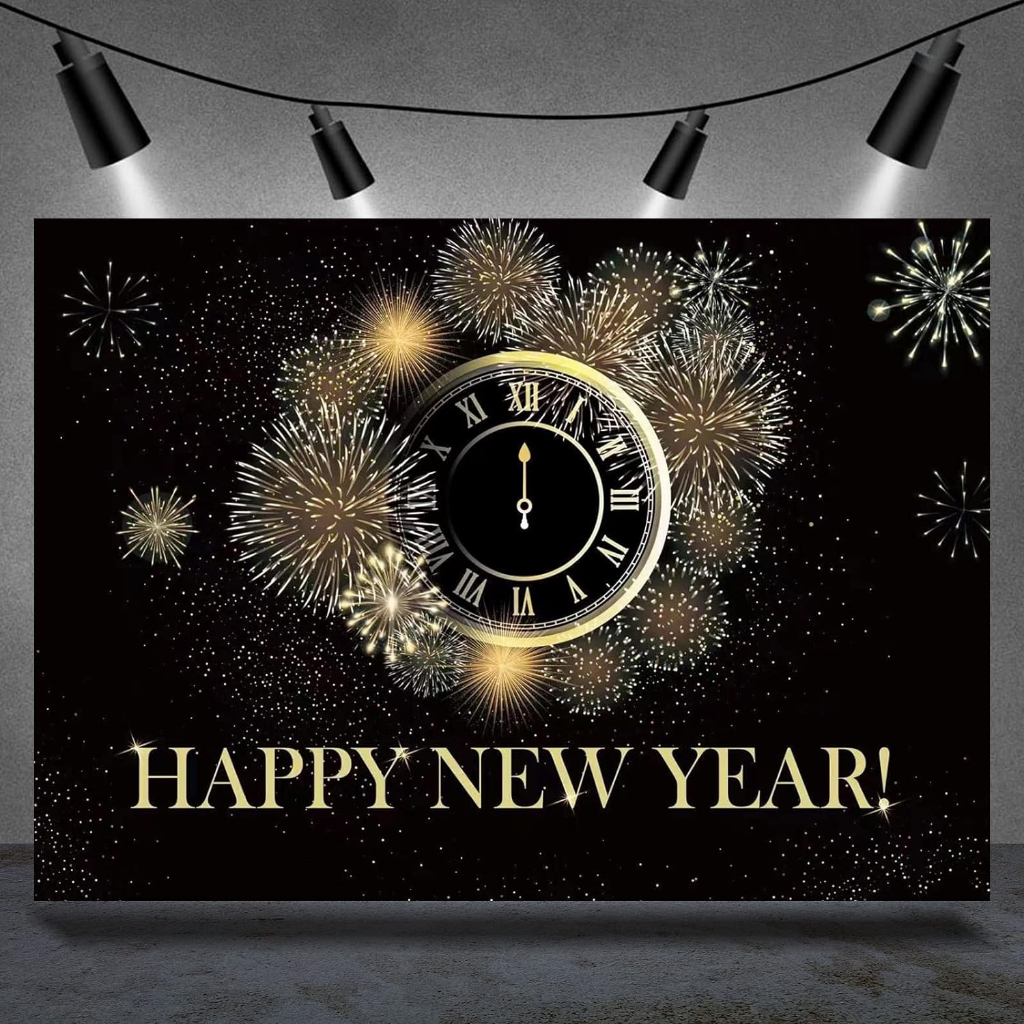 Happy New Year Photography Backdrop 2025 New Years Eve Backdrops New ...