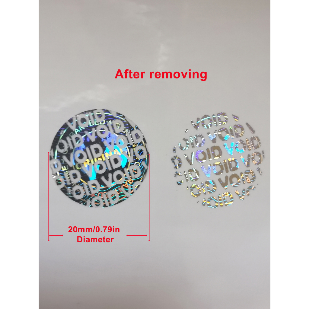 290pcs 20mm Diameter Round VOID Hologram Sticker Original Genuine ...