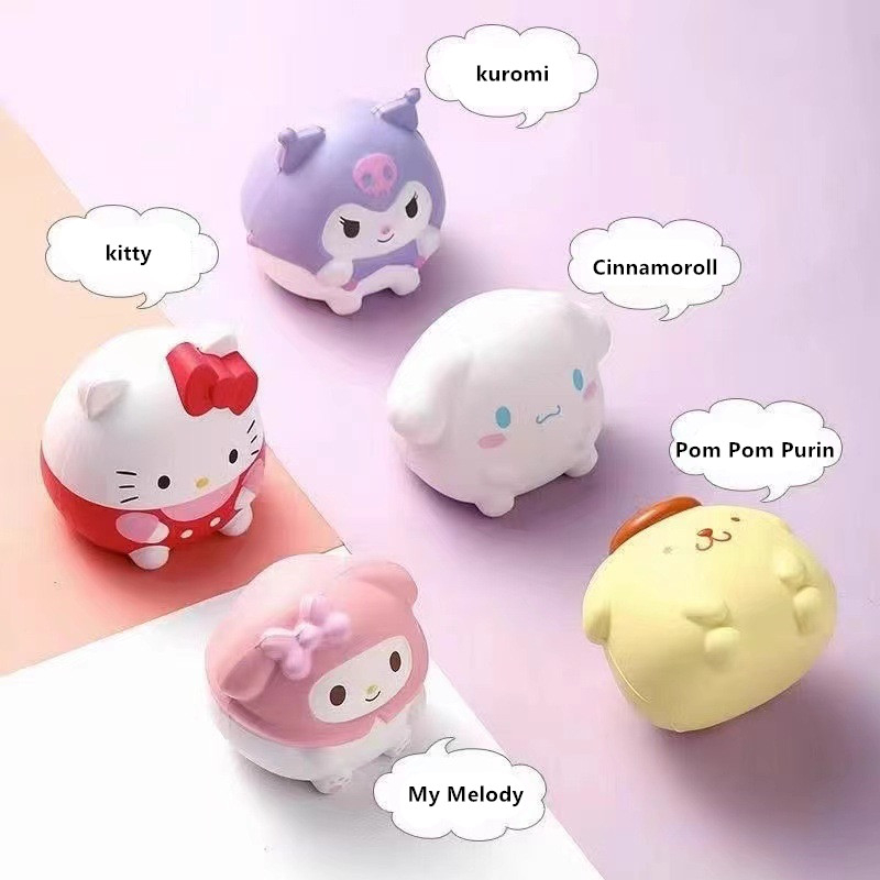 2023 Sanrio MyMelody Kuromi Cinnamoroll Pompom Purin Mochi Squishies ...