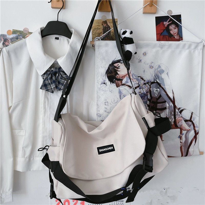 Sling bag for School College Woman Men big Nylon bag Crossbody Korean ...