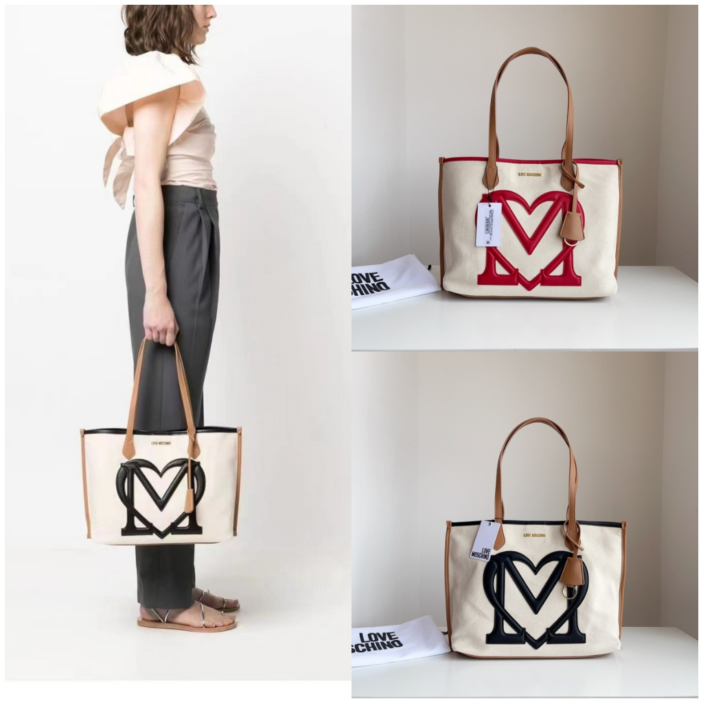 Love moschino embossed tote bag store