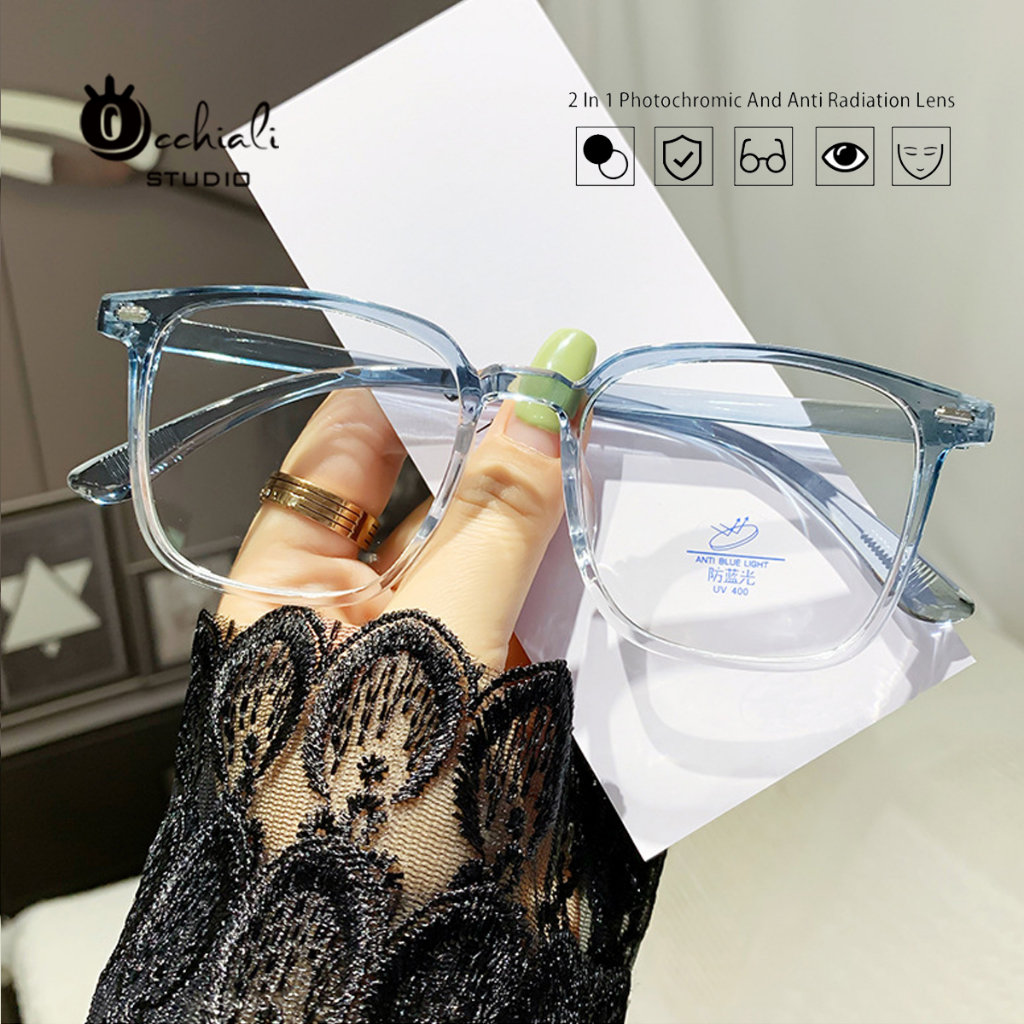 【With Free glass cloth】Occhiali Studio Fashionable Anti Blue Light ...