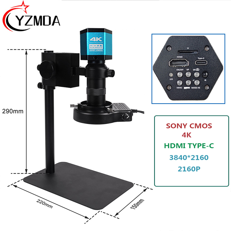 YIZHAN 4K 48MP Industrial Digital Microscope For Electronic Soldering ...