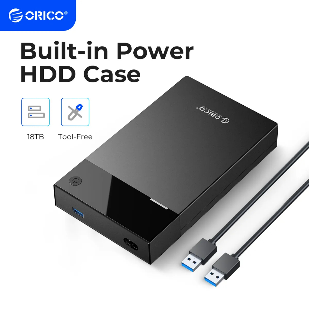 ORICO 3.5 HDD Enclosure Desk Computer Hard Disk Enclosure Bulitin Power 12V Portable SATA to