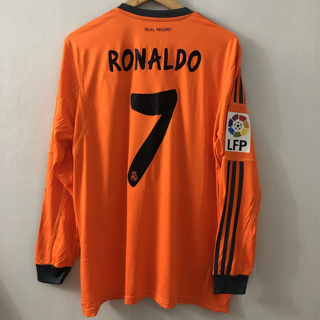 Retro 13/14 Real Madrid Third Orange Jersey Worn By Ronaldo