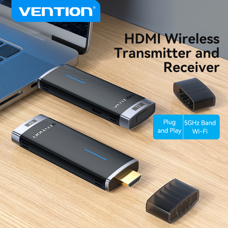 Vention Wireless HDMI Transmitter and Receiver Portable Wireless HDMI Extender Plug and Play
