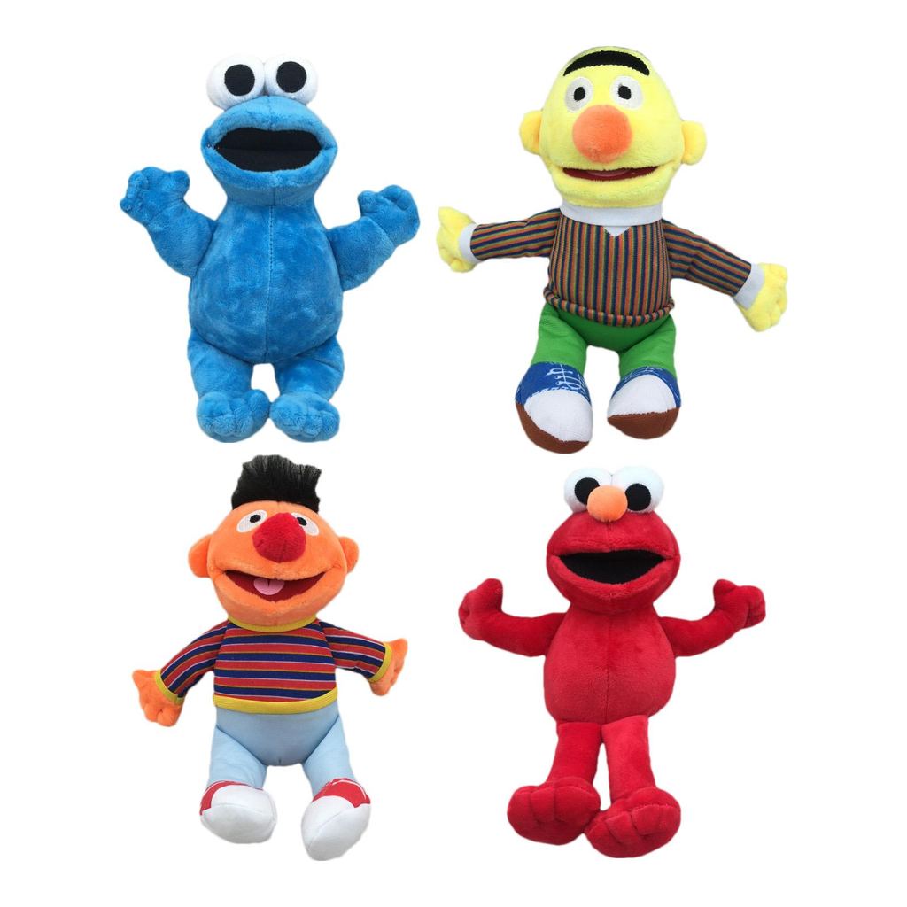 25cm Sesame Plush Elmo Zoe Ernie Oscar Cookie Grover Bird Baby Birthday 