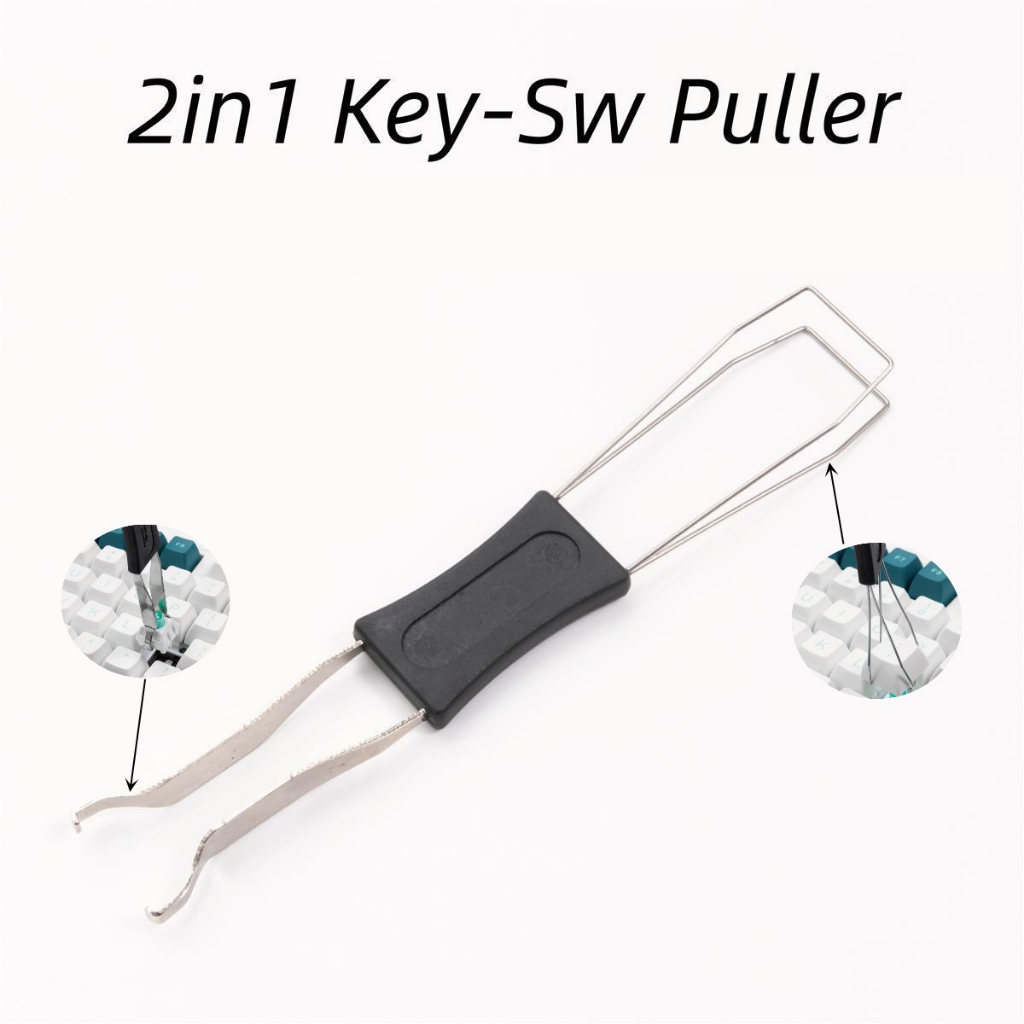2 In 1 Gaming Mechanical Keyboard Keycap Shaft Puller Stainless Steel ...
