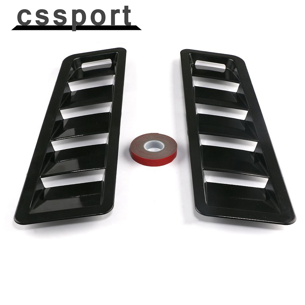 2Pcs Car Hood Scoop Styling Air Vent Trim Louver Air Flow Intake Decor