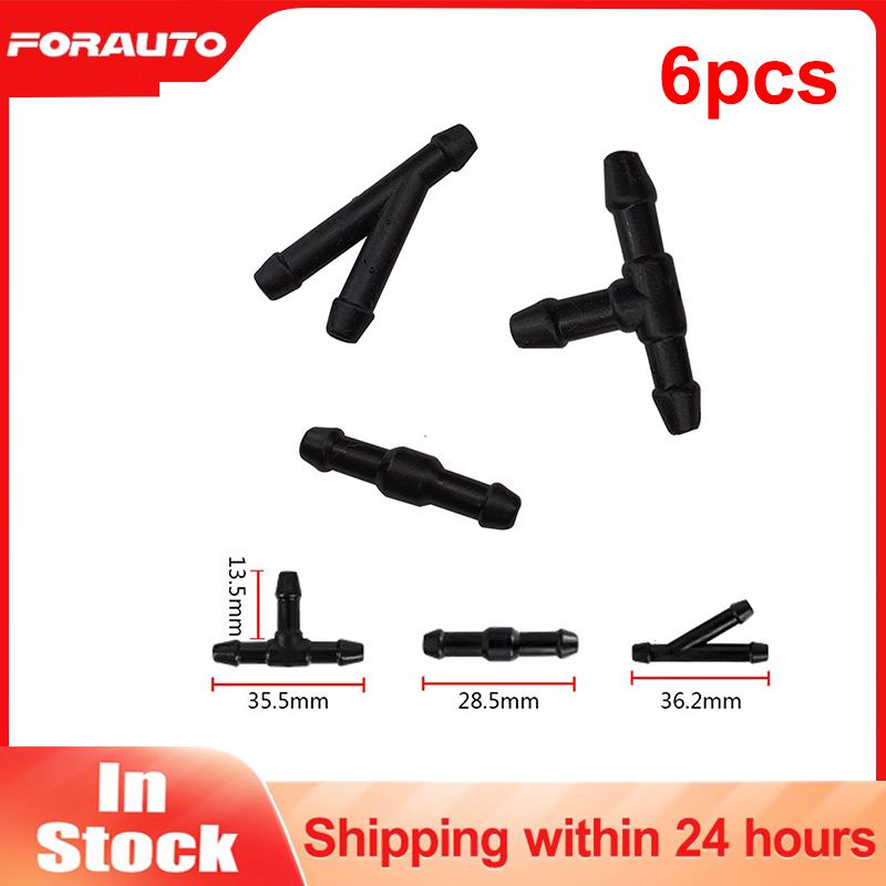 [Ready Stock] 6pcs Car Wiper Spray Pipe Joint Windshield Washer Pipe