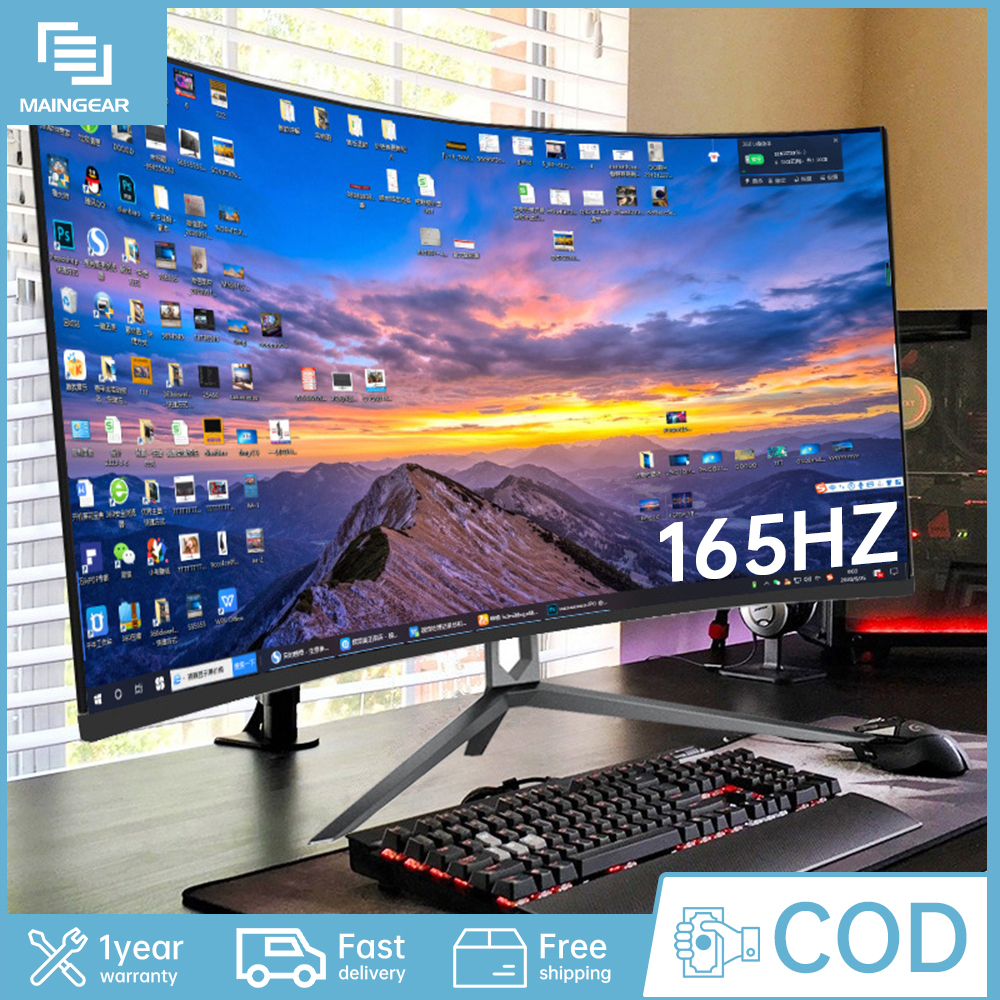 Maingear Computer Game Monitor Curved Display IPS Screen 27 Inch 75/144 ...