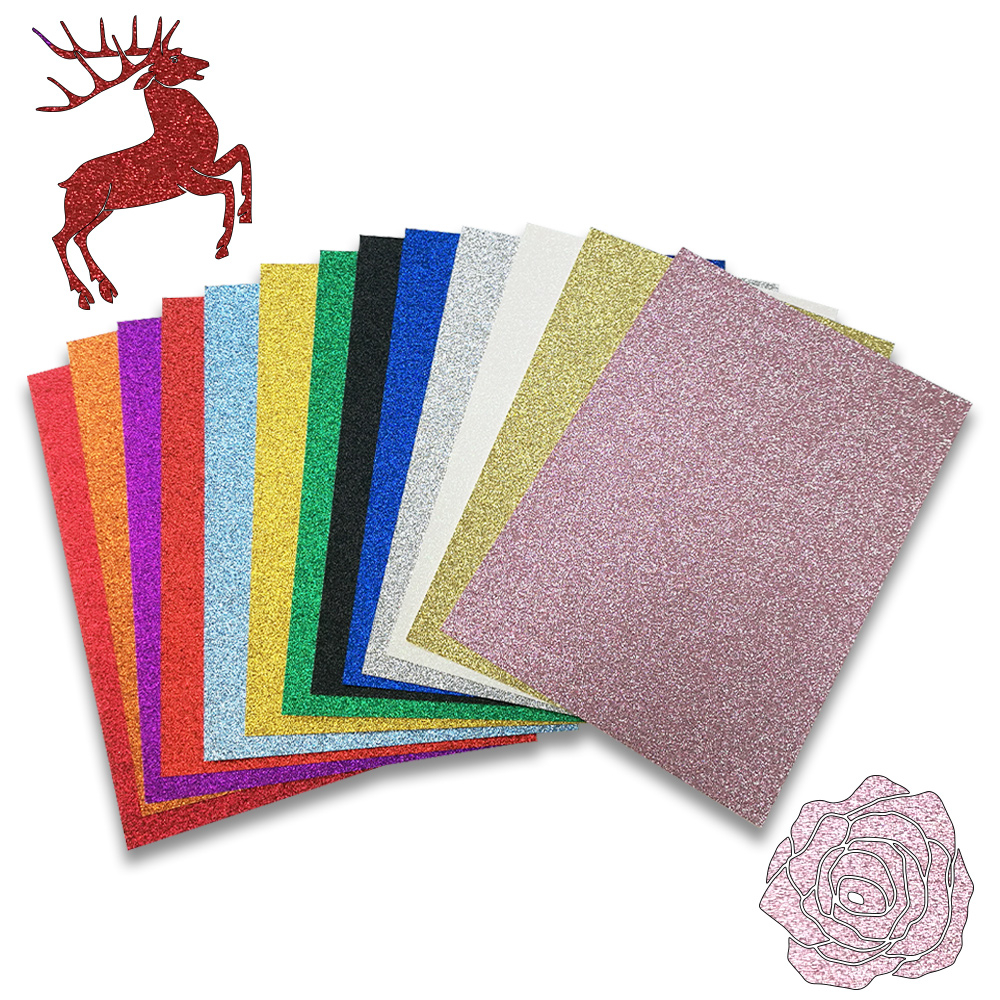 13sheet/Pack Multi-color 320gsm A4 SIZE Glitter Cardstock Holographic ...