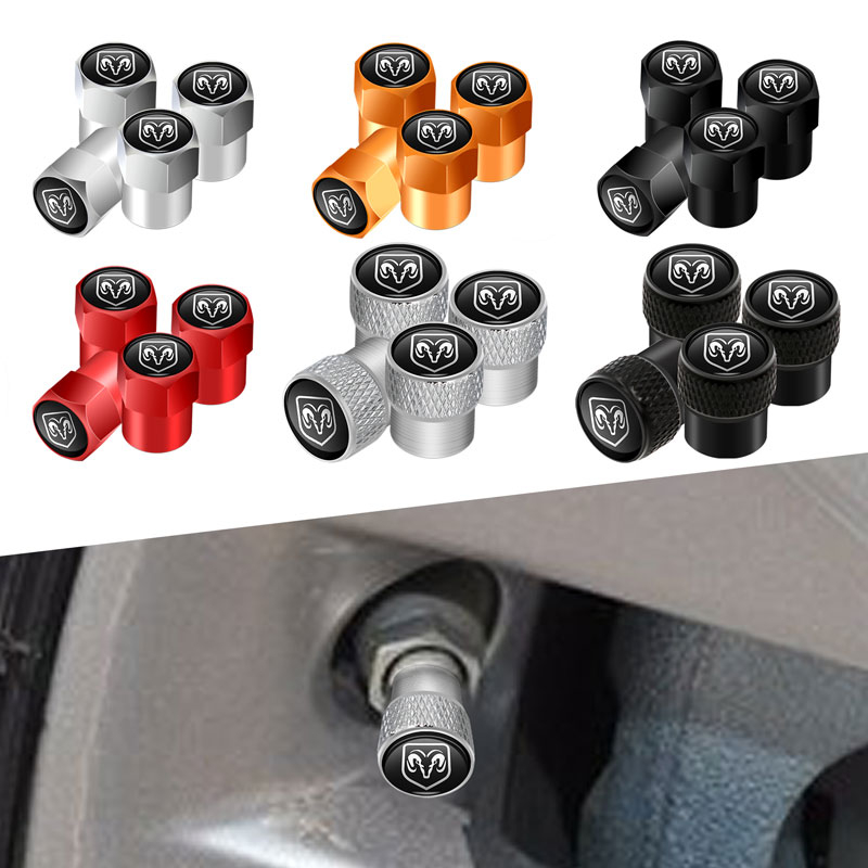 Purchase Logo Caps Dodge Ram Logo Valve Stem Caps - Chrome Plated In - Foto 6