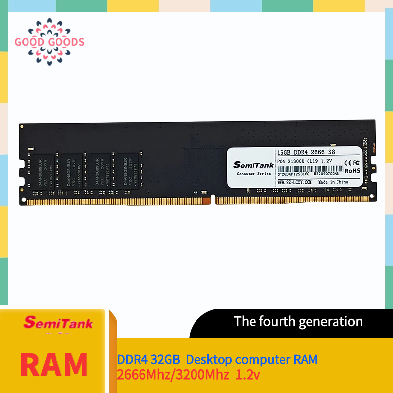 Semitank DDR4 32GB 2666Mhz3200Mhz Fourth Generation Desktop Computer ...