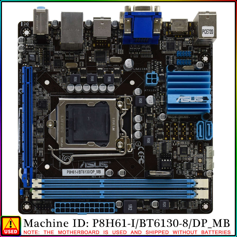 Asus P8H61I/BT61308/DP _ MB Motherboard, Using Intel H61 Chipset