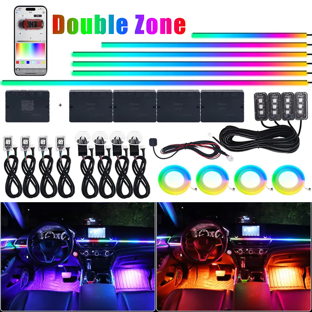 ((22 In 1) LED Car Ambient Light Car LED Light Strip Symphony Acrylic