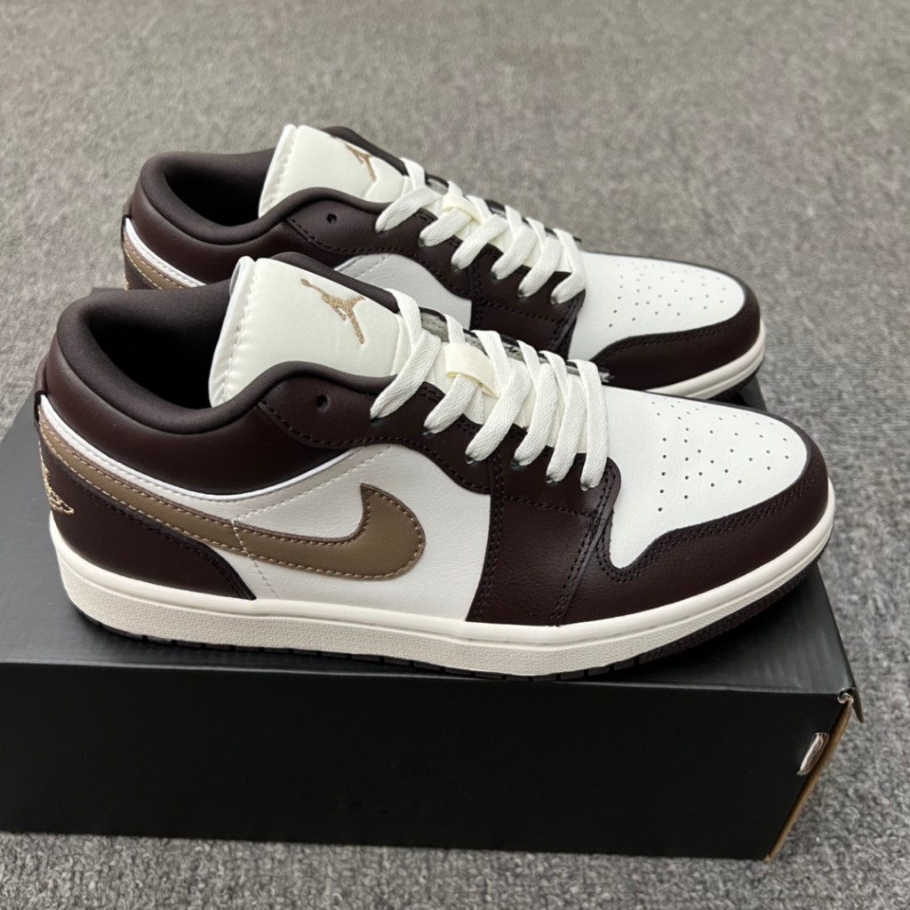 【Physical photos】UA Air Jordan 1 Low “Shadow Brown” Basketball Shoes