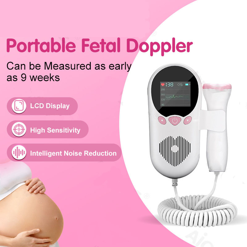 Fetal Doppler Baby Heart Monitor Device Medical LCD Screen Heart Rate ...