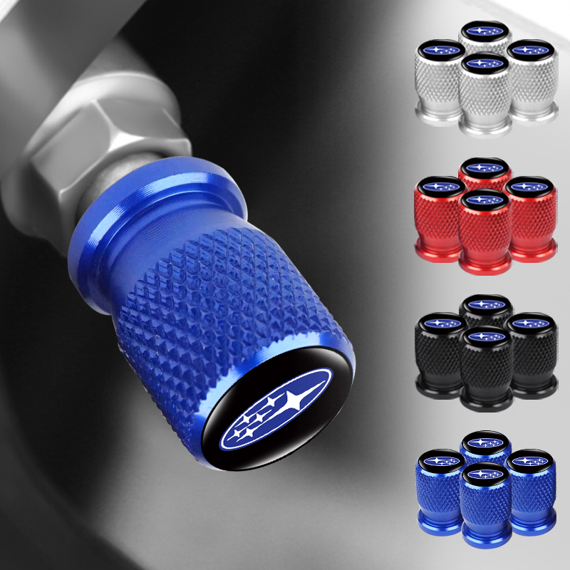 4pcs Upgrade Threaded Car Valve Cap Antitheft 3D Car Logo Wheel Tyre Stem Protect Cover for
