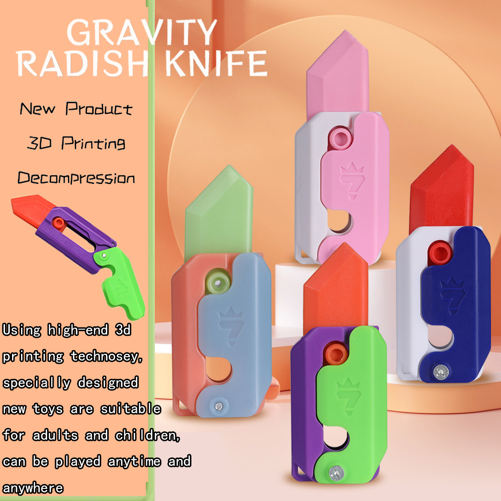 Cartoon Cute Ready Stock 3d Printing Gravity Knife Funny Finger Toys