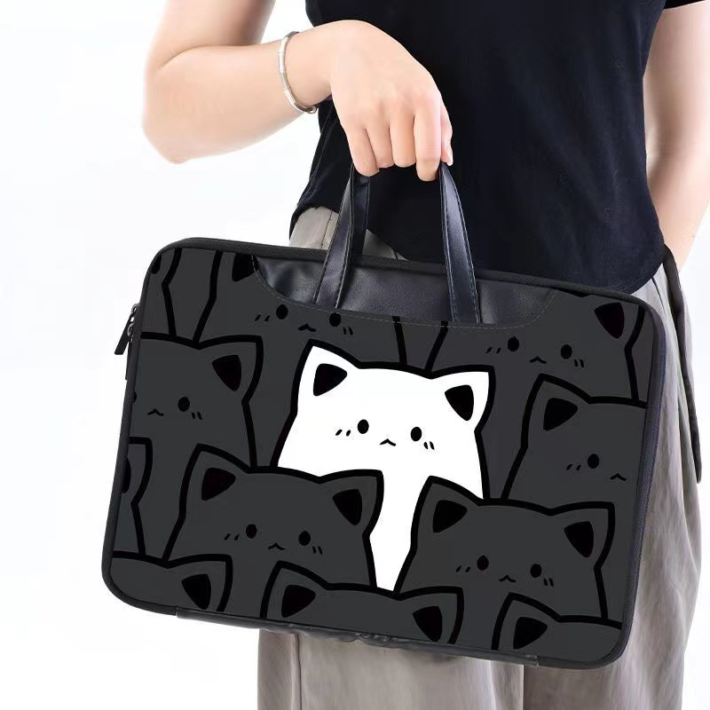 PU Waterproof Computer bag CARTOON CAT laptop bag 16 15 12 13.3inch 14