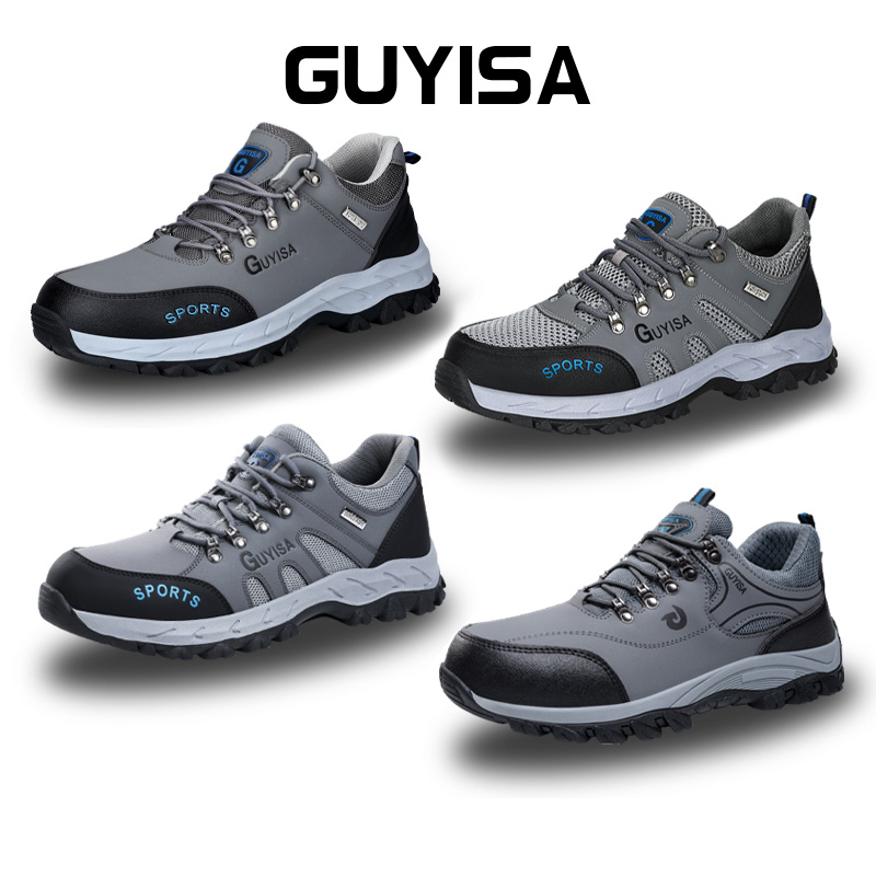 GUYISA Safety Shoes waterproof Steel Toe Rubber sole Grey Ready stock ...