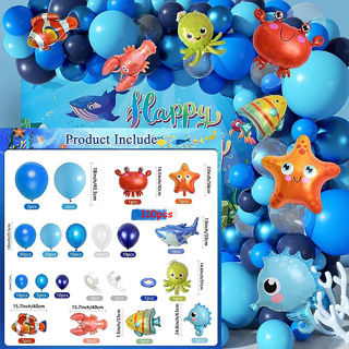 ocean animals birthday party decoration blue