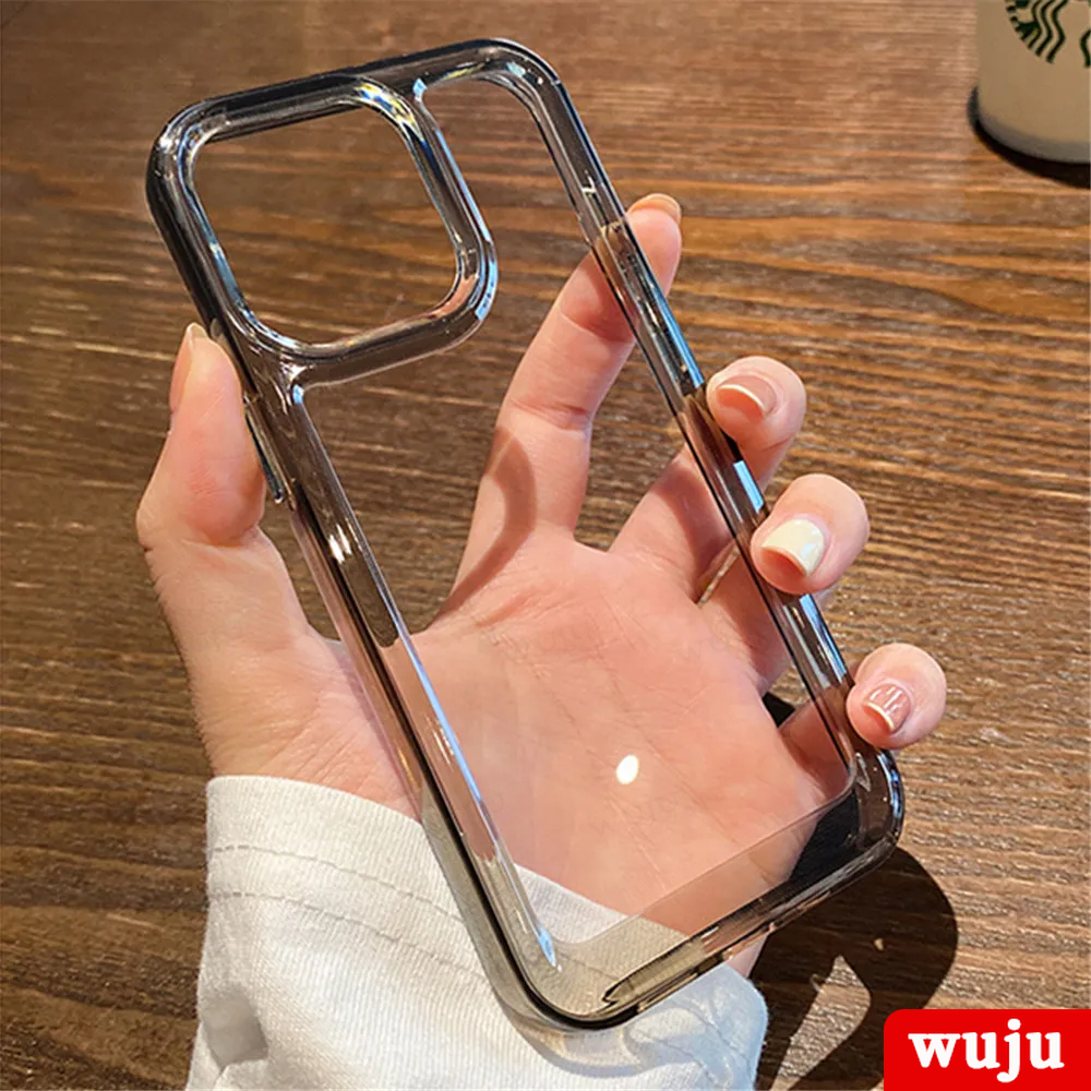 Product image WUJU Luxury Acrylic Crystal Clear Hard Shockproof Phone Case Compatible For iPhone 15 14 13 12 11 Pro Max XR X XS 7 8 Plus SE Transparent Shockproof Bumper Case Hard Back Cover 7