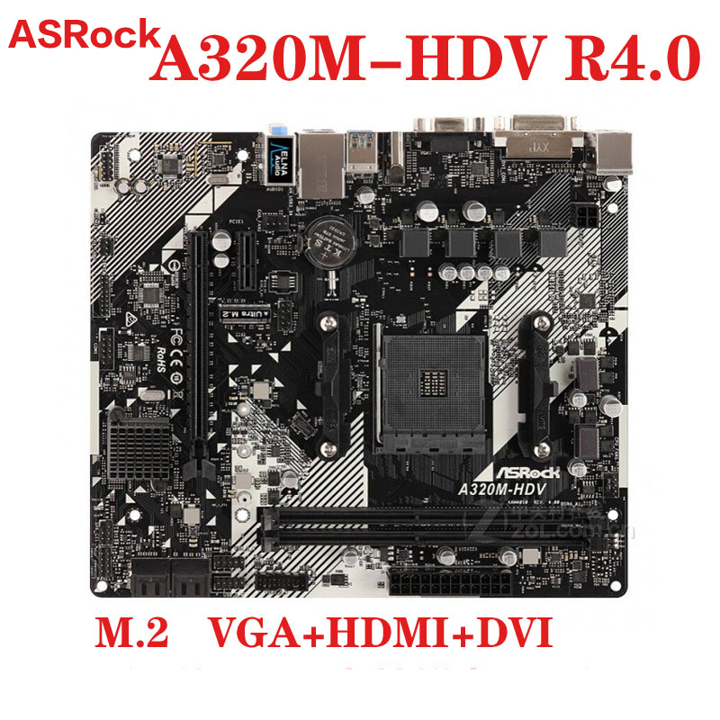 ASROCK A320MHDV R4.0 motherboard AM4 B450M X370M 5th generation