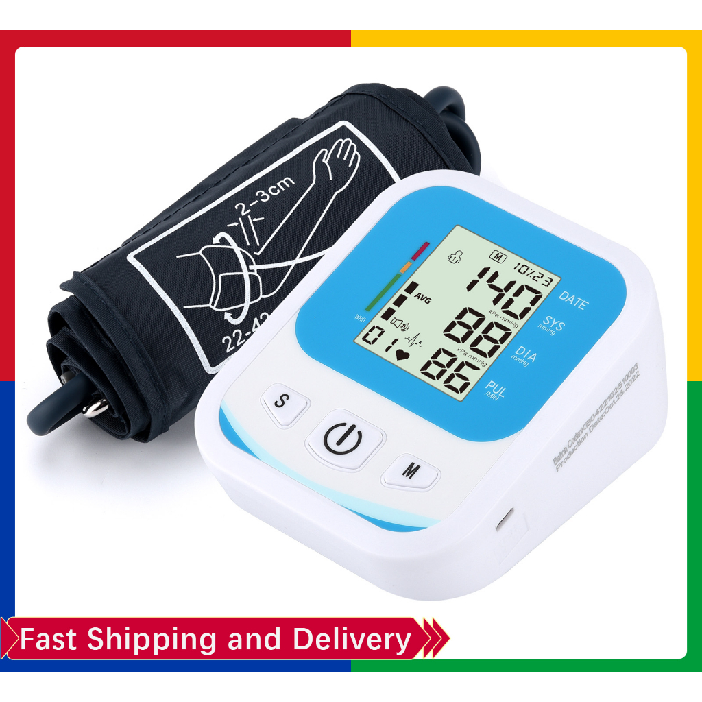Upper Arm Blood Pressure Monitor Heart Rate Arrhythmia Pulse BP Monitor