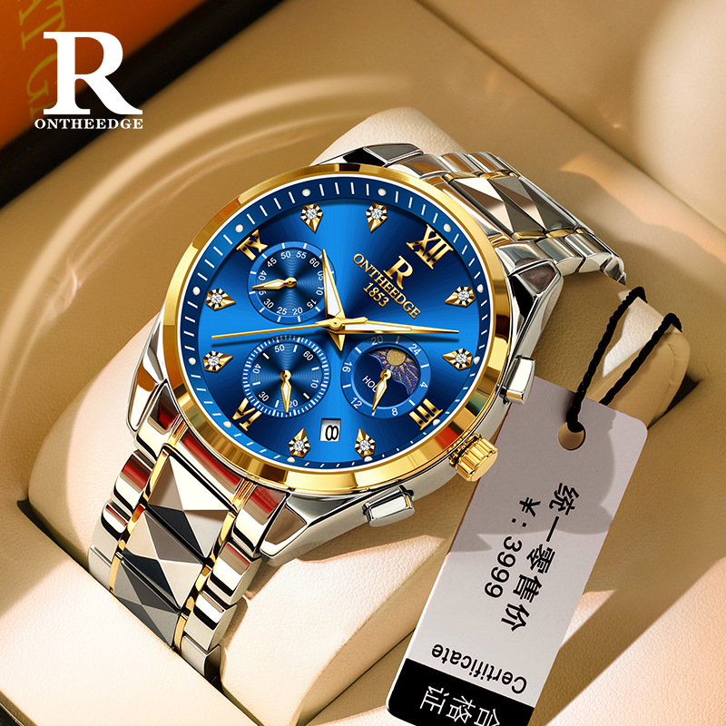 Top Swiss POEDAGAR gold watch for men waterproof original luxury tungsten steel sapphire crystal calendar luminous multifunctional chronograph relo for men multi color Shopee Philippines