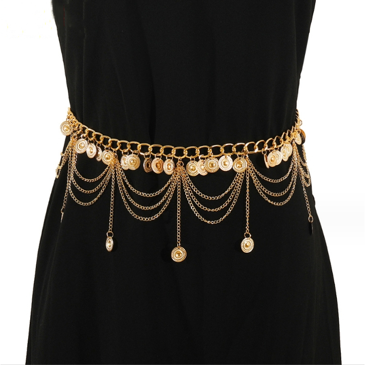 Tassel Coin Pendant Waist Chain Belly Dance Clothing Accessories